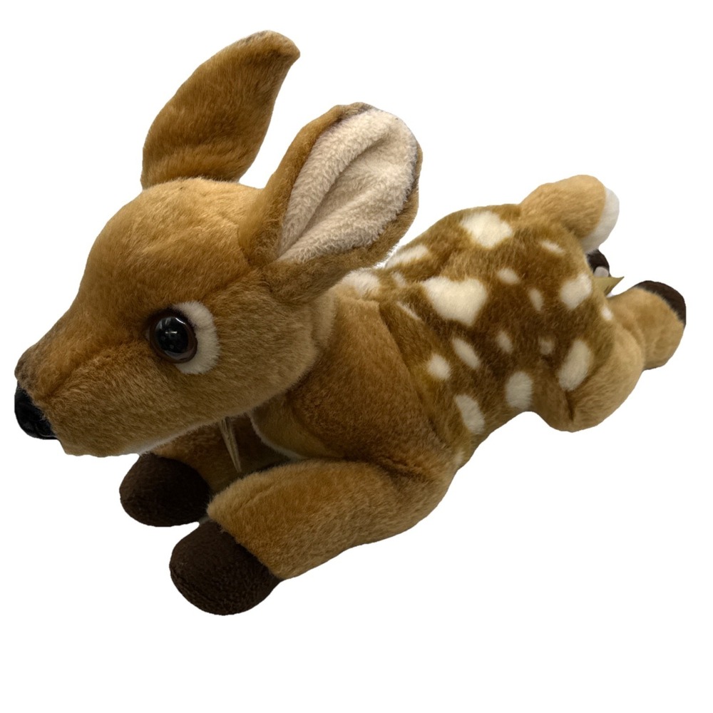 Miyoni Fawn plush 9" Brown Tan Spotted Baby  AURORA Stuffed Animal Toy